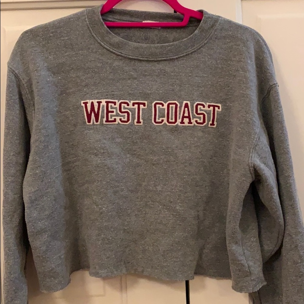 Brandy Melville cropped fleece sweatshirt